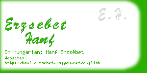 erzsebet hanf business card